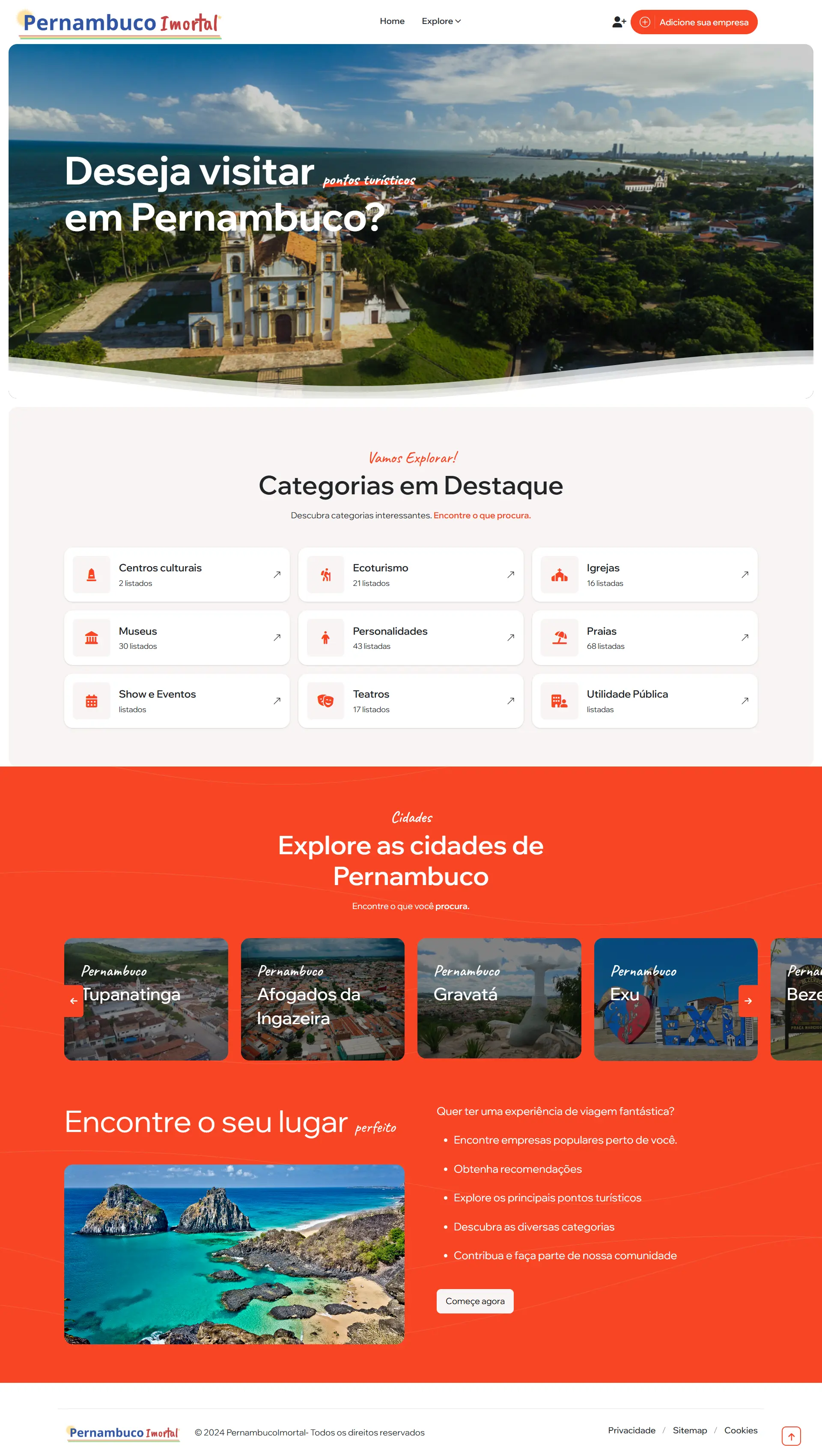 Captura de tela do site Pernambuco Imortal